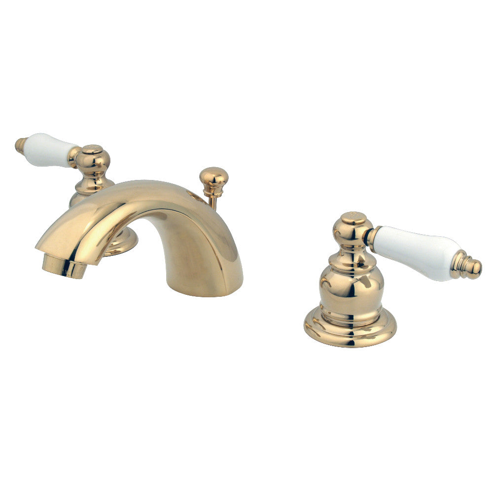 Victorian Mini-Widespread Bathroom Faucet in Polished Brass