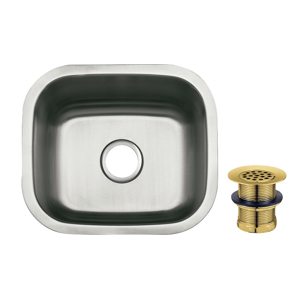 Loft 16 Inch Bar Prep Sink in Brushed Brass