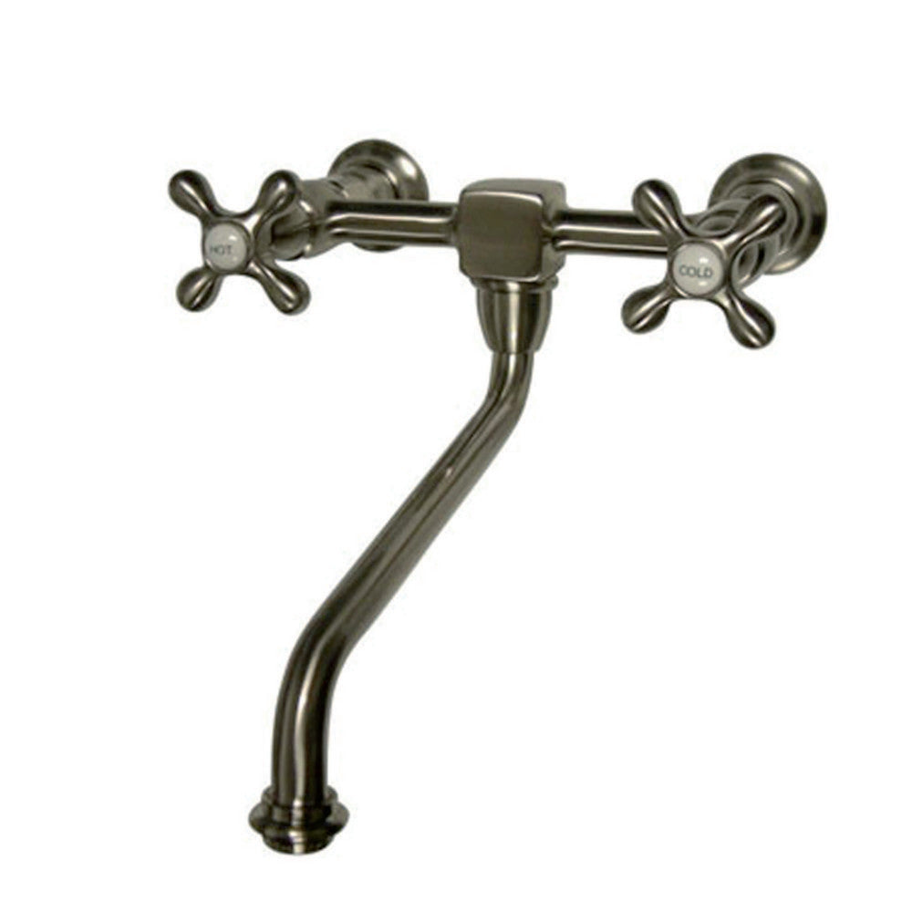 Heritage Wall Mount Kitchen Faucet in Brushed Nickel