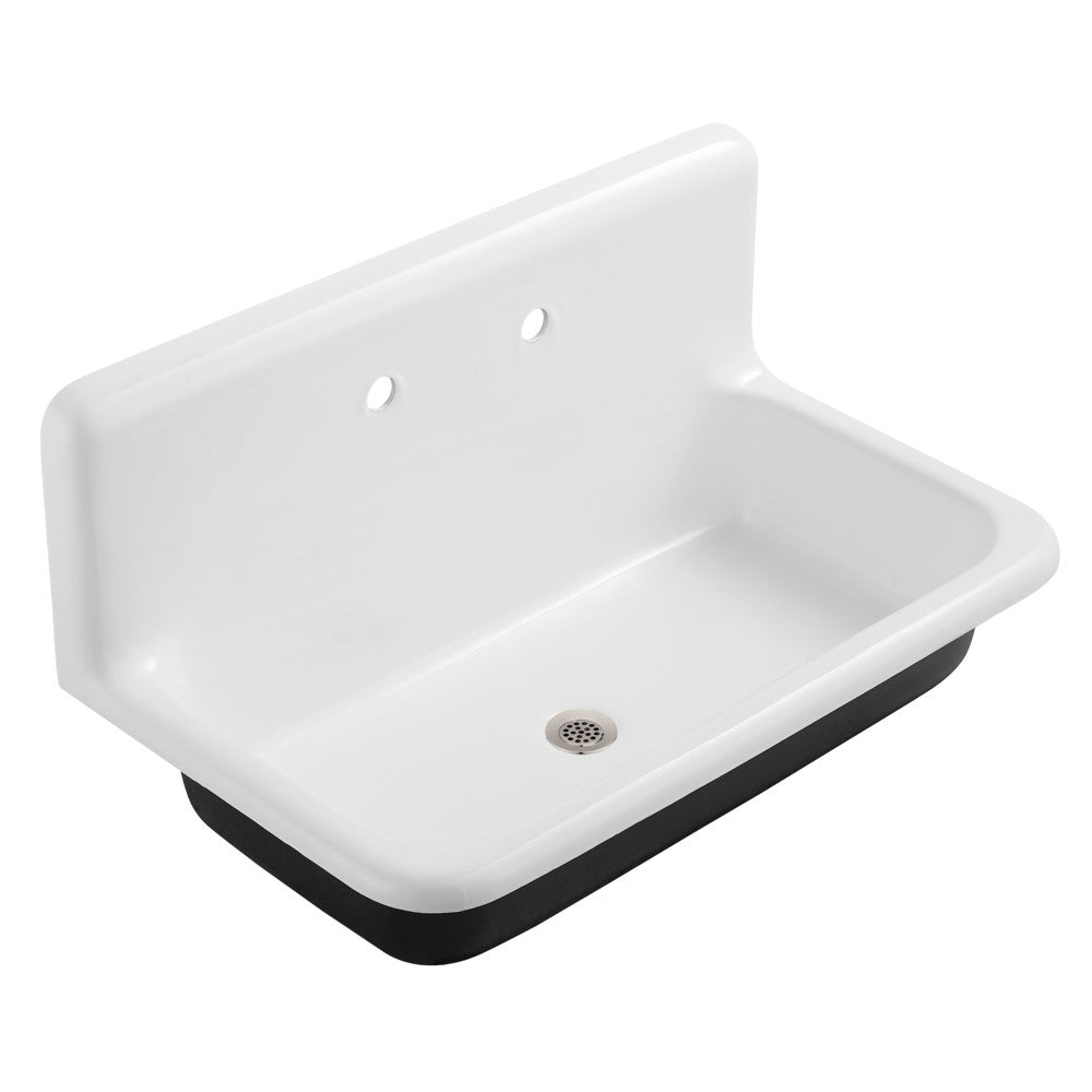 Petra Galley 32.0625 Inch Wall Mount Utility Sink in White