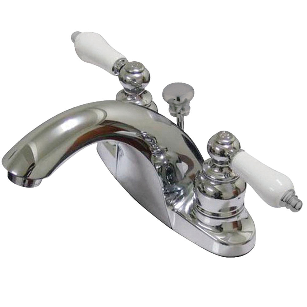 English Country 4 Inch Centerset Bathroom Faucet in Polished Chrome