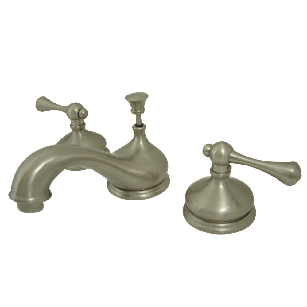 Vintage Widespread Bathroom Faucet in Brushed Nickel