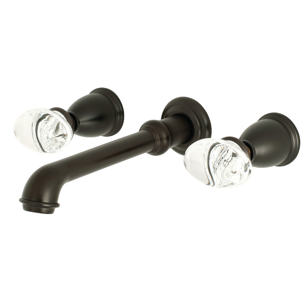 Krystal Onyx Wall-Mount Bathroom Faucet in Oil Rubbed Bronze
