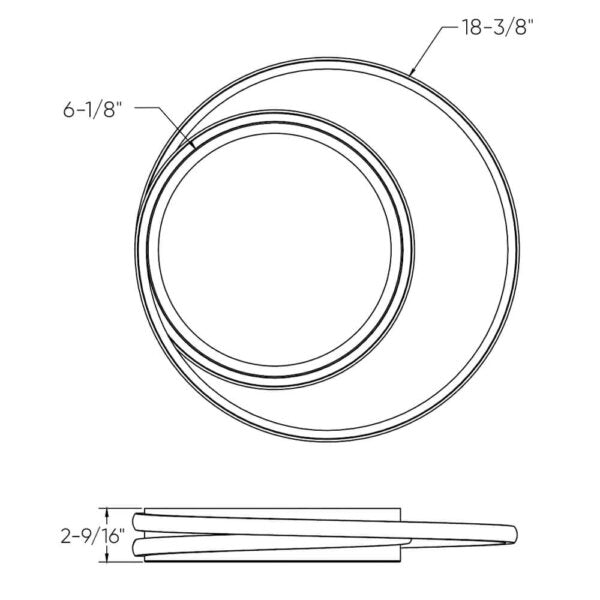 18 inch Flushmount with outer ring