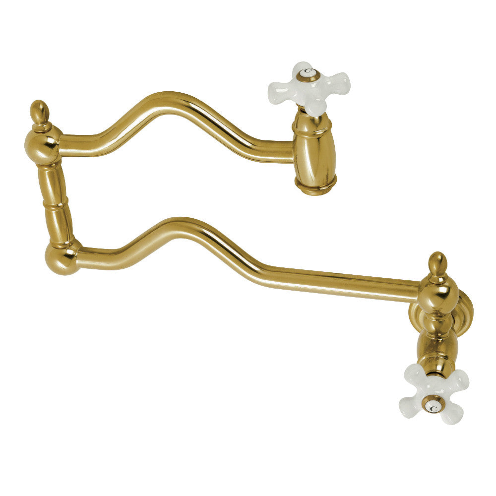 Heritage Pot Filler Faucet in Brushed Brass