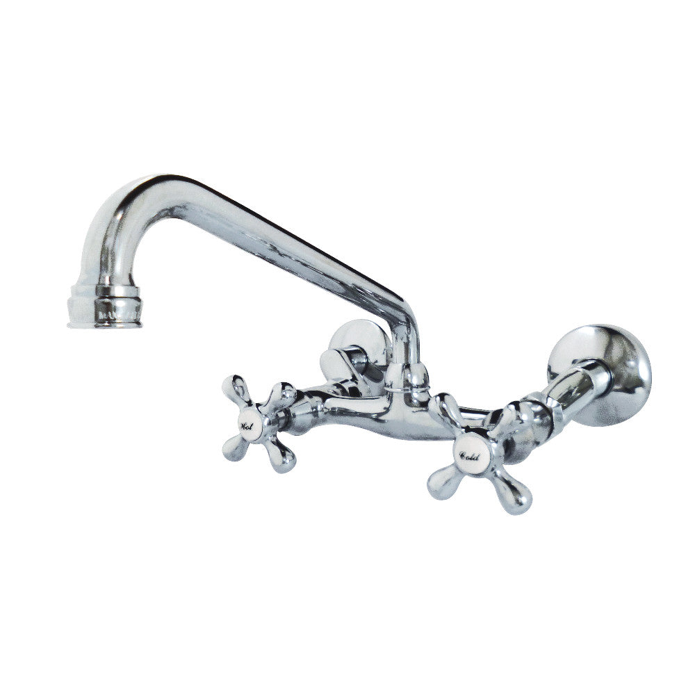 Kingston Wall Mount Kitchen Faucet in Polished Chrome