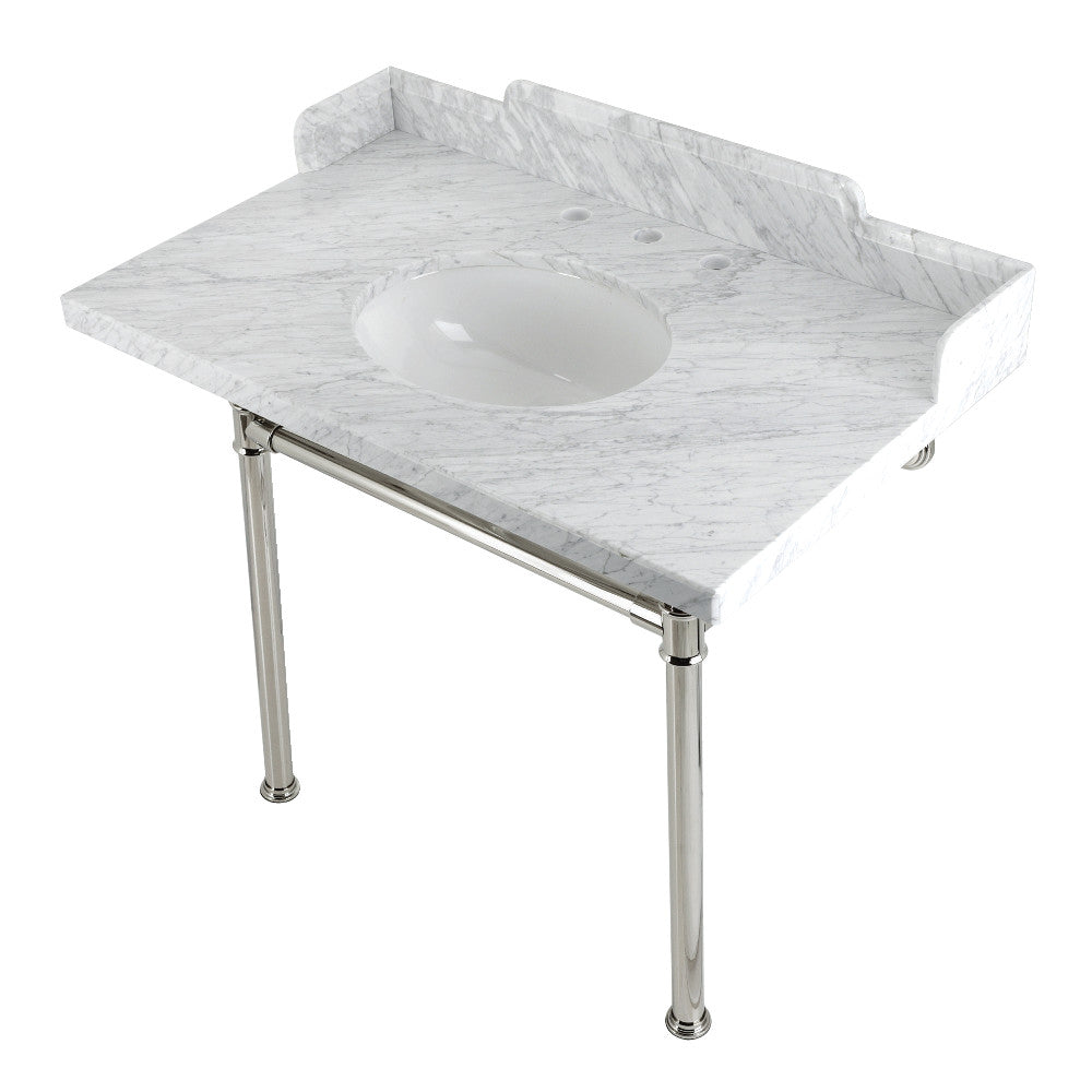 Wesselman 36 Inch Console Sink in Carrara Marble