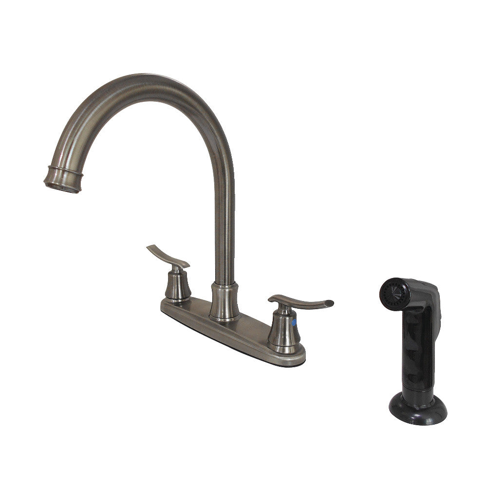Jamestown Centerset Kitchen Faucet in Black Stainless