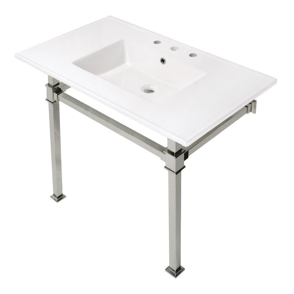 Monarch 37.38 Inch Console Sink in White