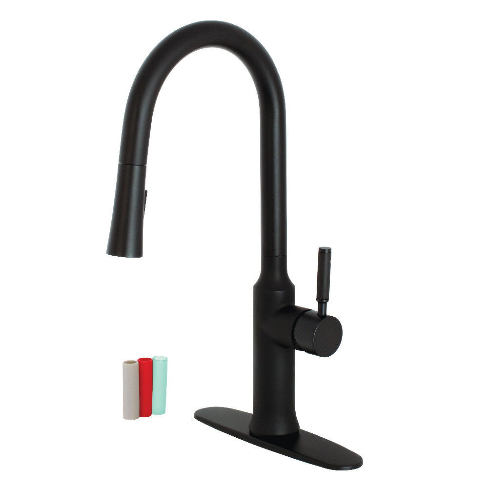 Kaiser Pull-Down Kitchen Faucet in Matte Black