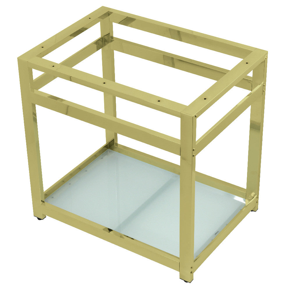 Kingston Commercial 31 Inch Console Sink in Polished Brass