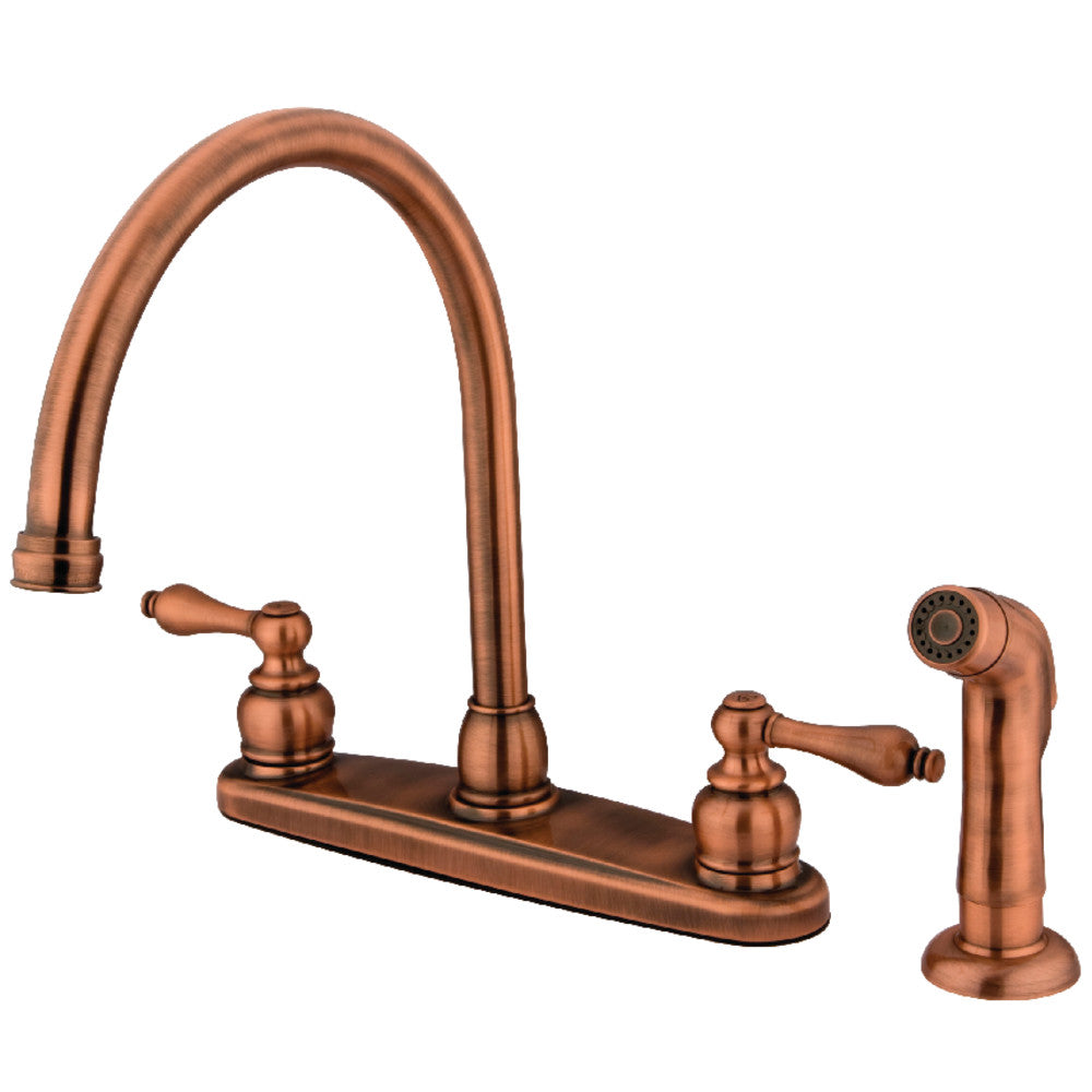 Vintage Centerset Kitchen Faucet in Antique Copper