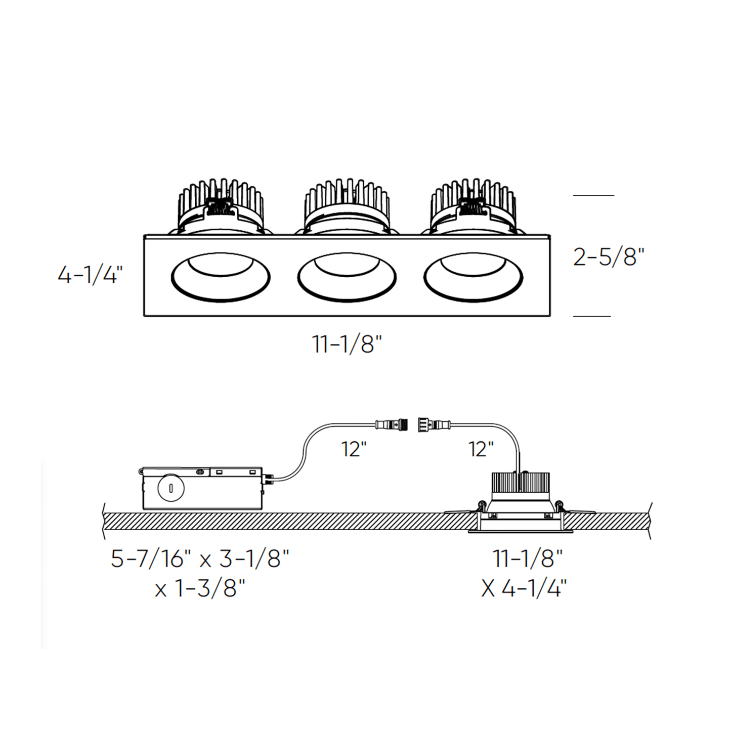 Triple GBR35 Gimbal Downlight