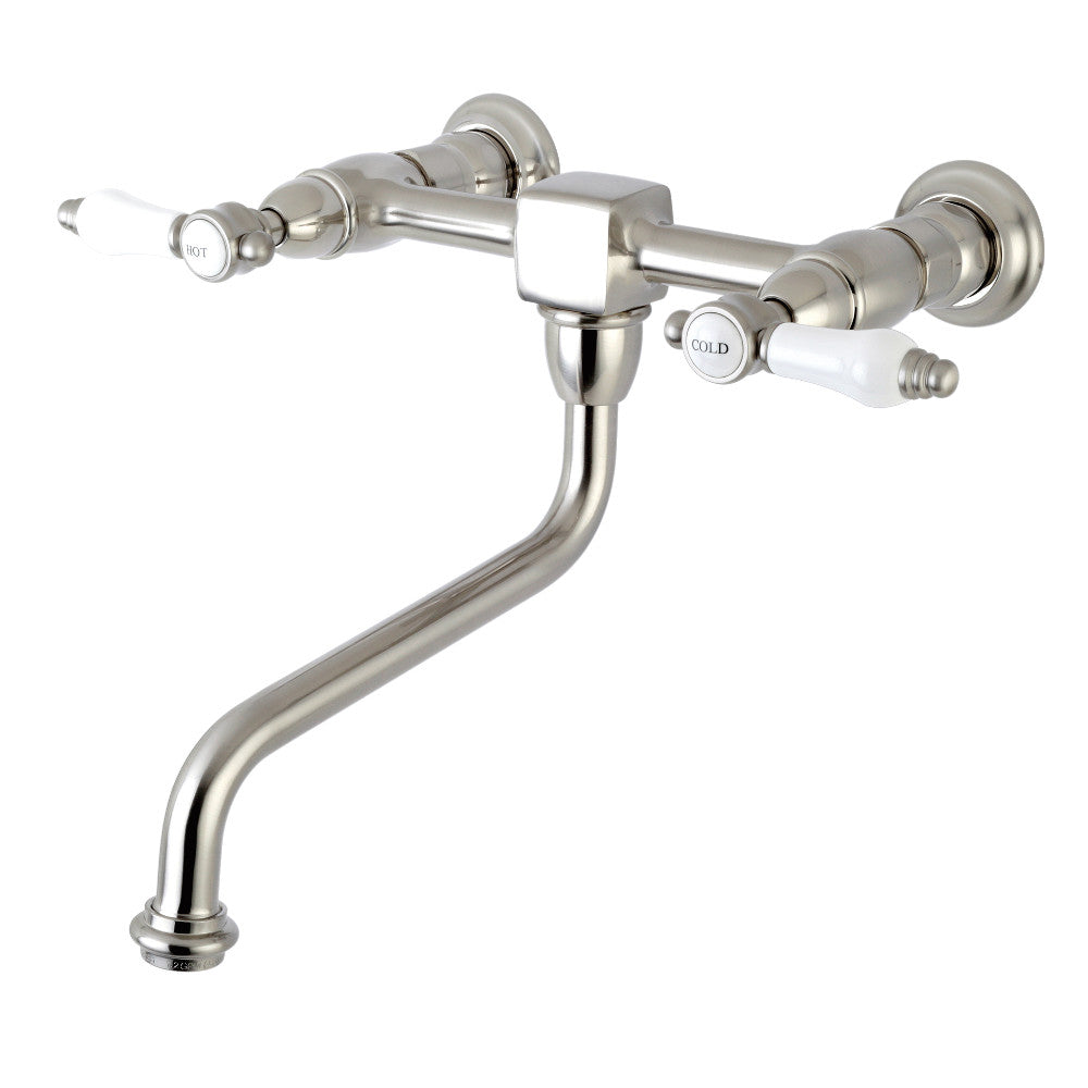 Bel-Air Wall-Mount Bathroom Faucet in Brushed Nickel