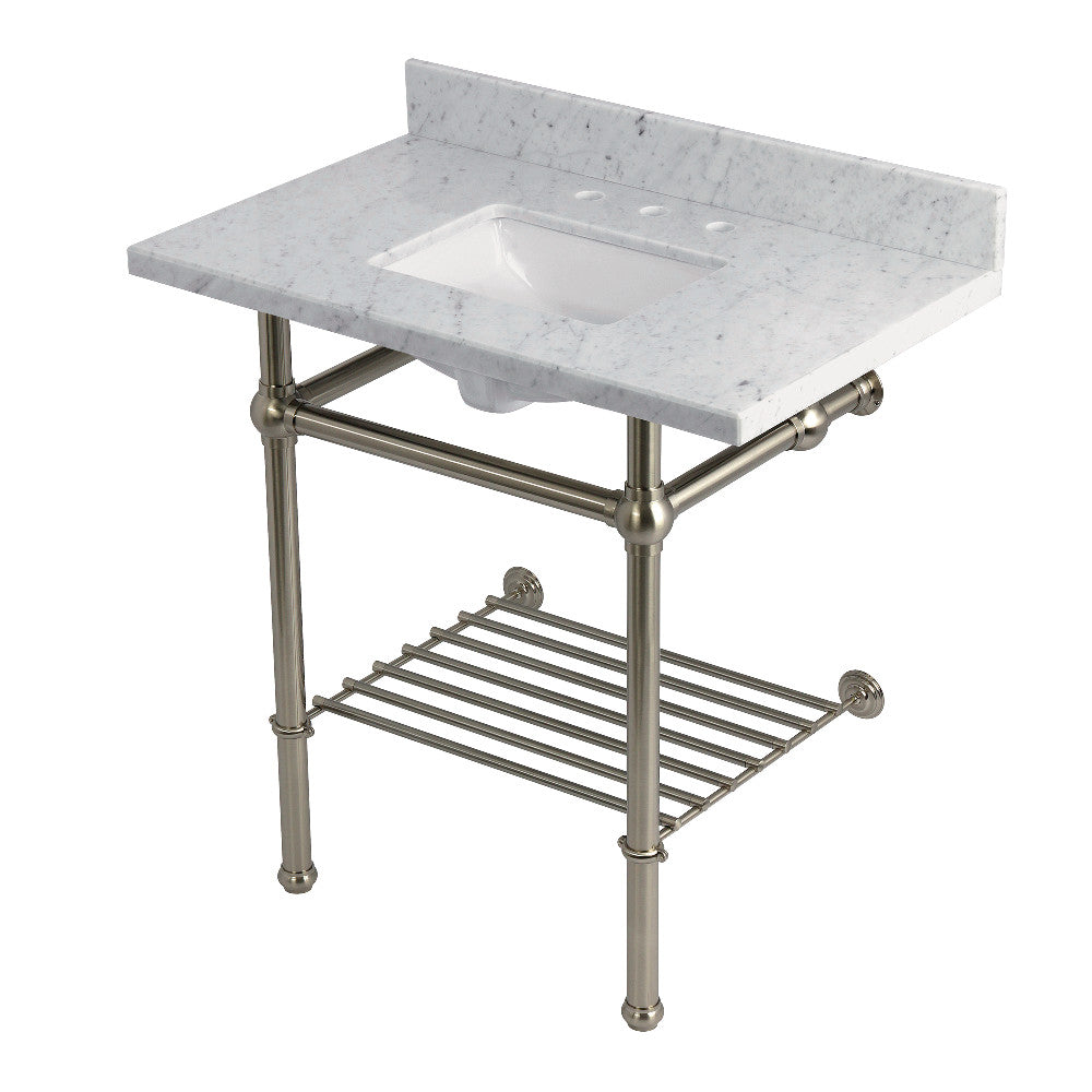 Templeton 36 Inch Console Sink in Carrara Marble