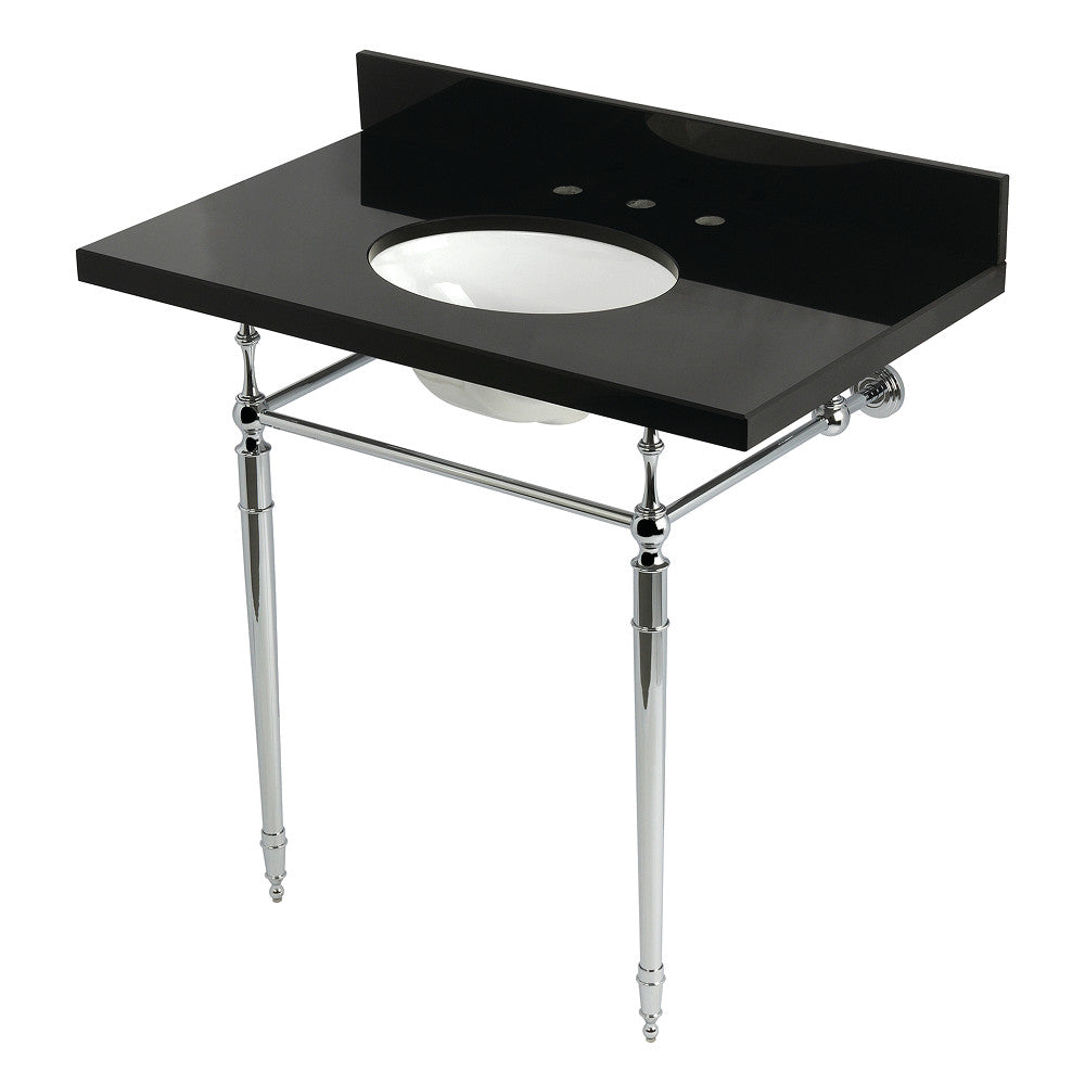 Edwardian 36 Inch Console Sink in Polished Chrome