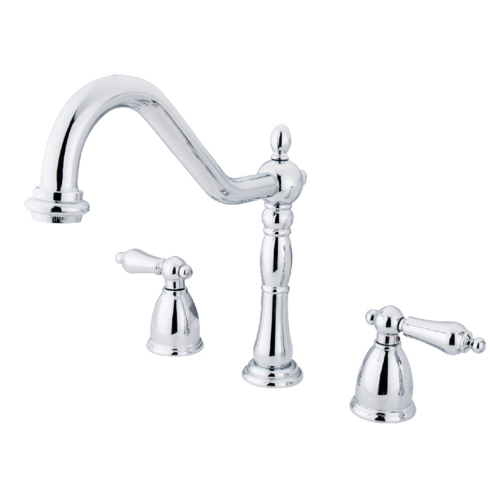 Heritage Widespread Kitchen Faucet in Polished Chrome