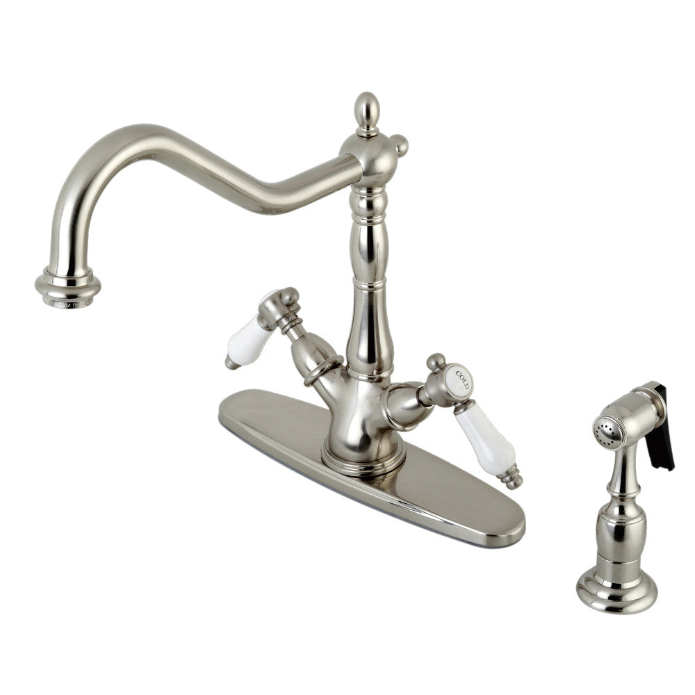 Bel-Air Two Handle Single-Hole Kitchen Faucet in Brushed Nickel