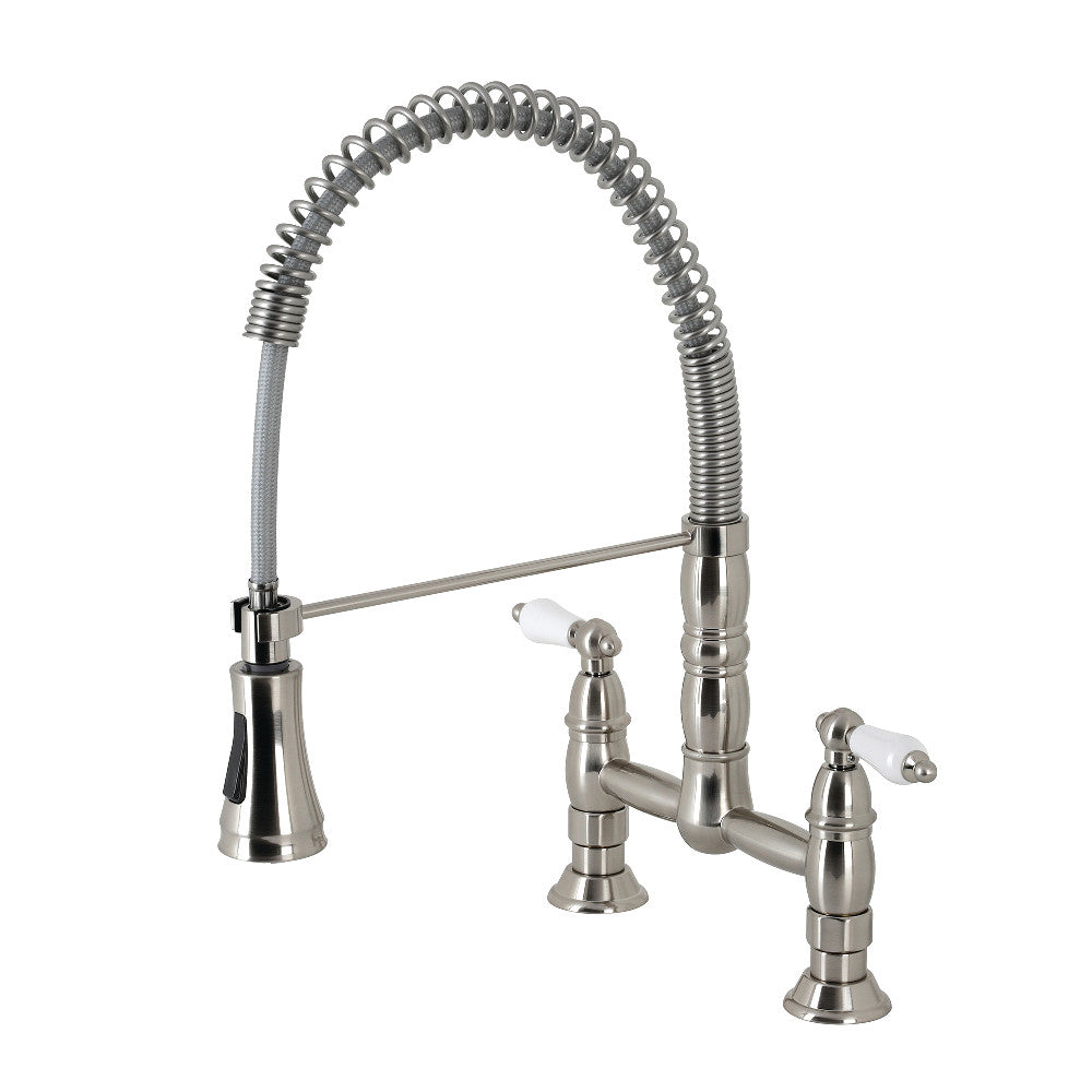 Heritage Pre-Rinse Kitchen Faucet in Brushed Nickel