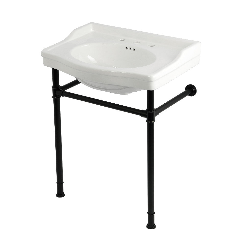 Victorian 29.94 Inch Console Sink in White