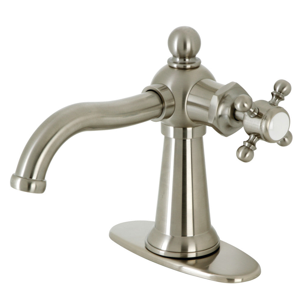 Nautical Single-Hole Bathroom Faucet in Brushed Nickel