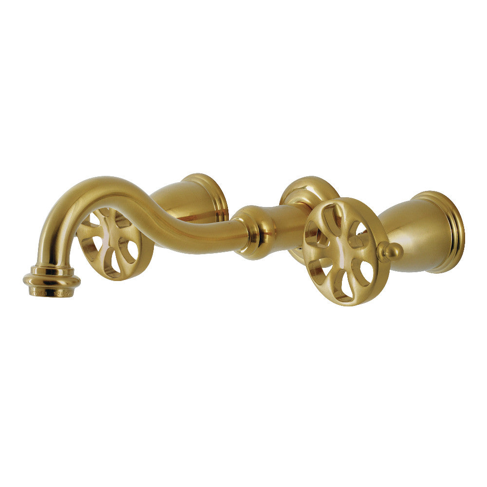 Belknap Wall-Mount Bathroom Faucet in Brushed Brass