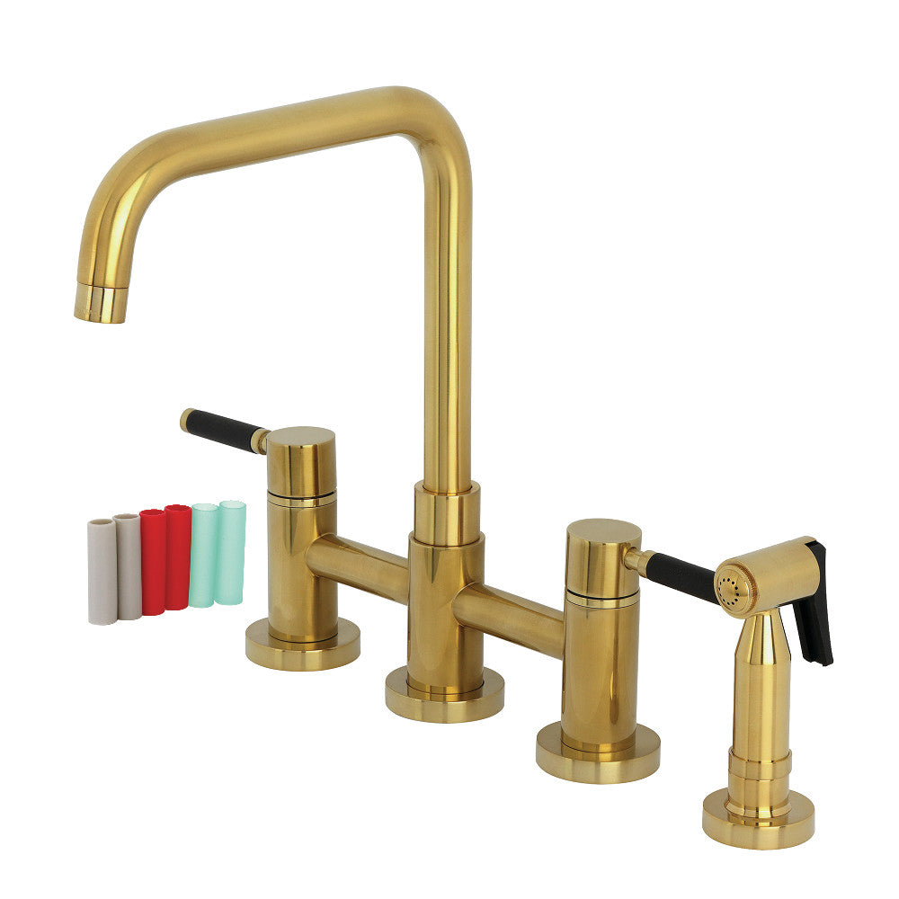 Kaiser Bridge Kitchen Faucet in Brushed Brass