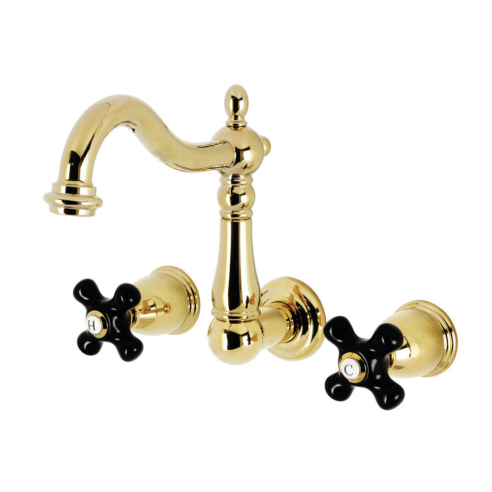 Duchess Wall-Mount Bathroom Faucet in Polished Brass