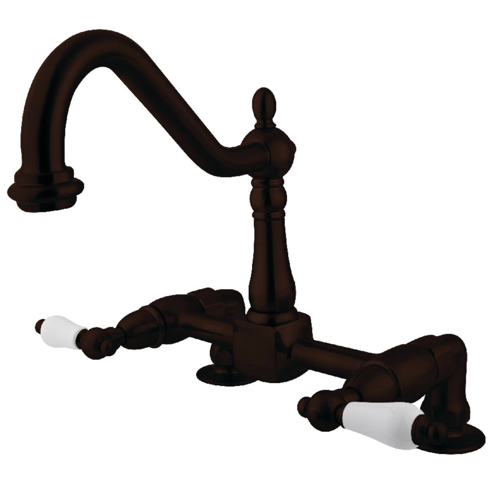 Heritage Bridge Kitchen Faucet in Oil Rubbed Bronze