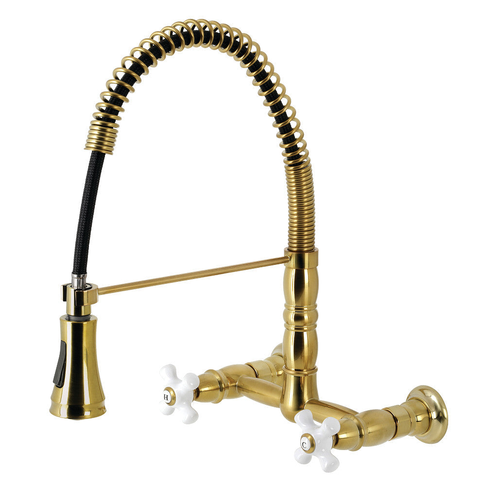Heritage Pre-Rinse Kitchen Faucet in Brushed Brass