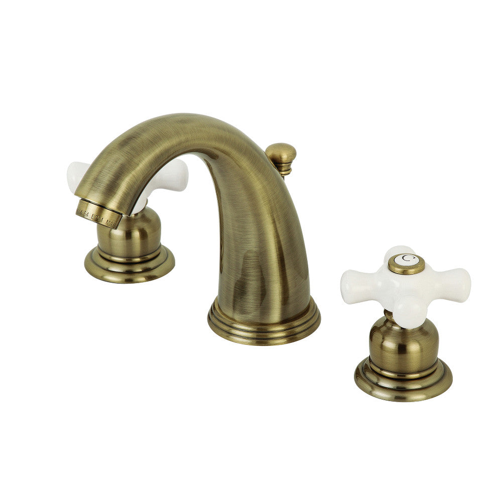 Victorian Widespread Bathroom Faucet in Antique Brass