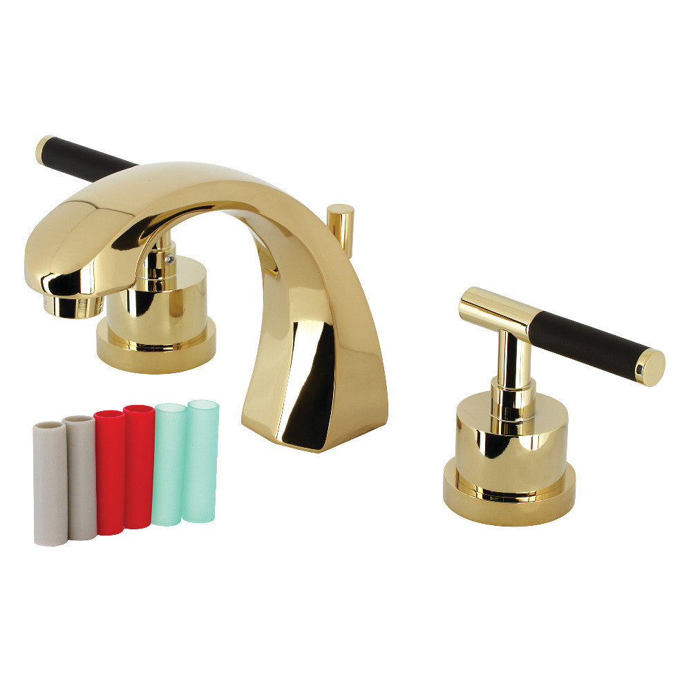 Kaiser Widespread Bathroom Faucet in Polished Brass
