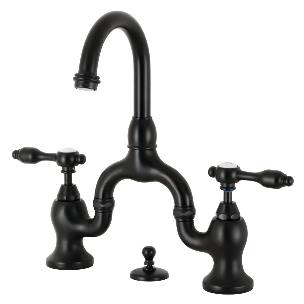 Tudor Bridge Bathroom Faucet in Matte Black