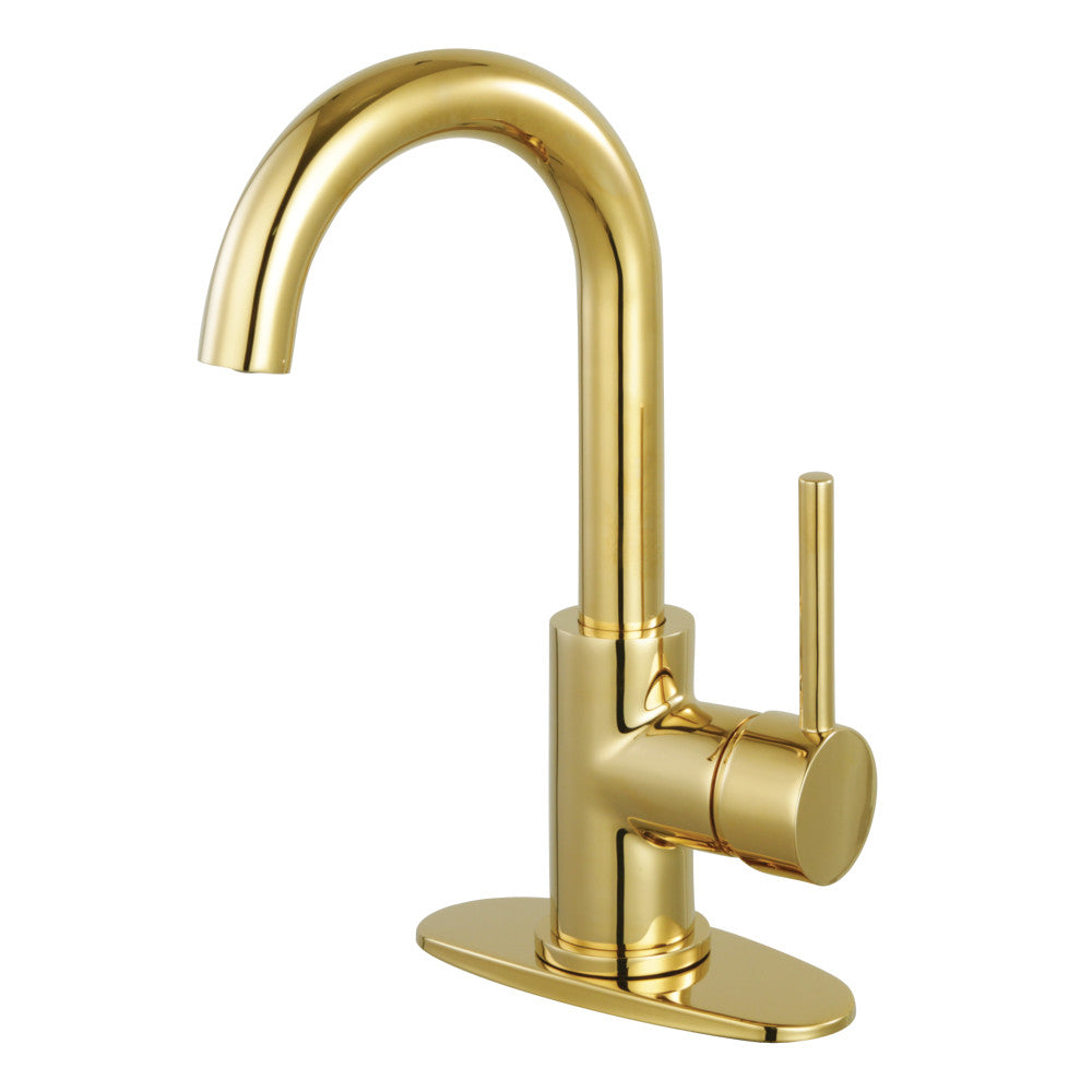 Concord Single-Hole Bathroom Faucet in Polished Brass