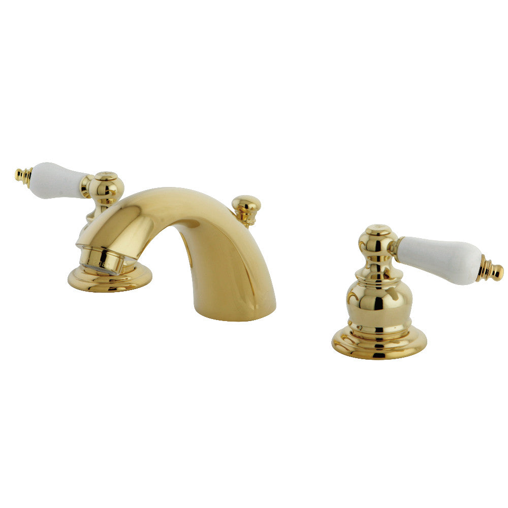 Victorian Mini-Widespread Bathroom Faucet in Polished Brass