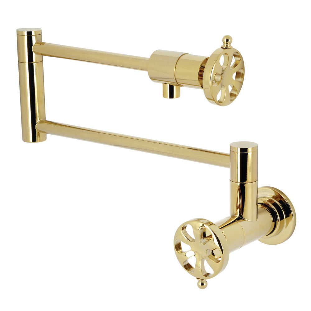 Belknap Pot Filler Faucet in Polished Brass