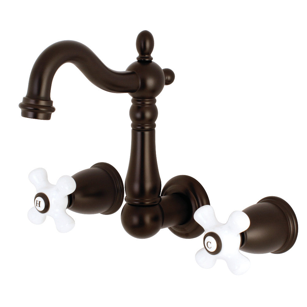Heritage Wall-Mount Bathroom Faucet in Oil Rubbed Bronze