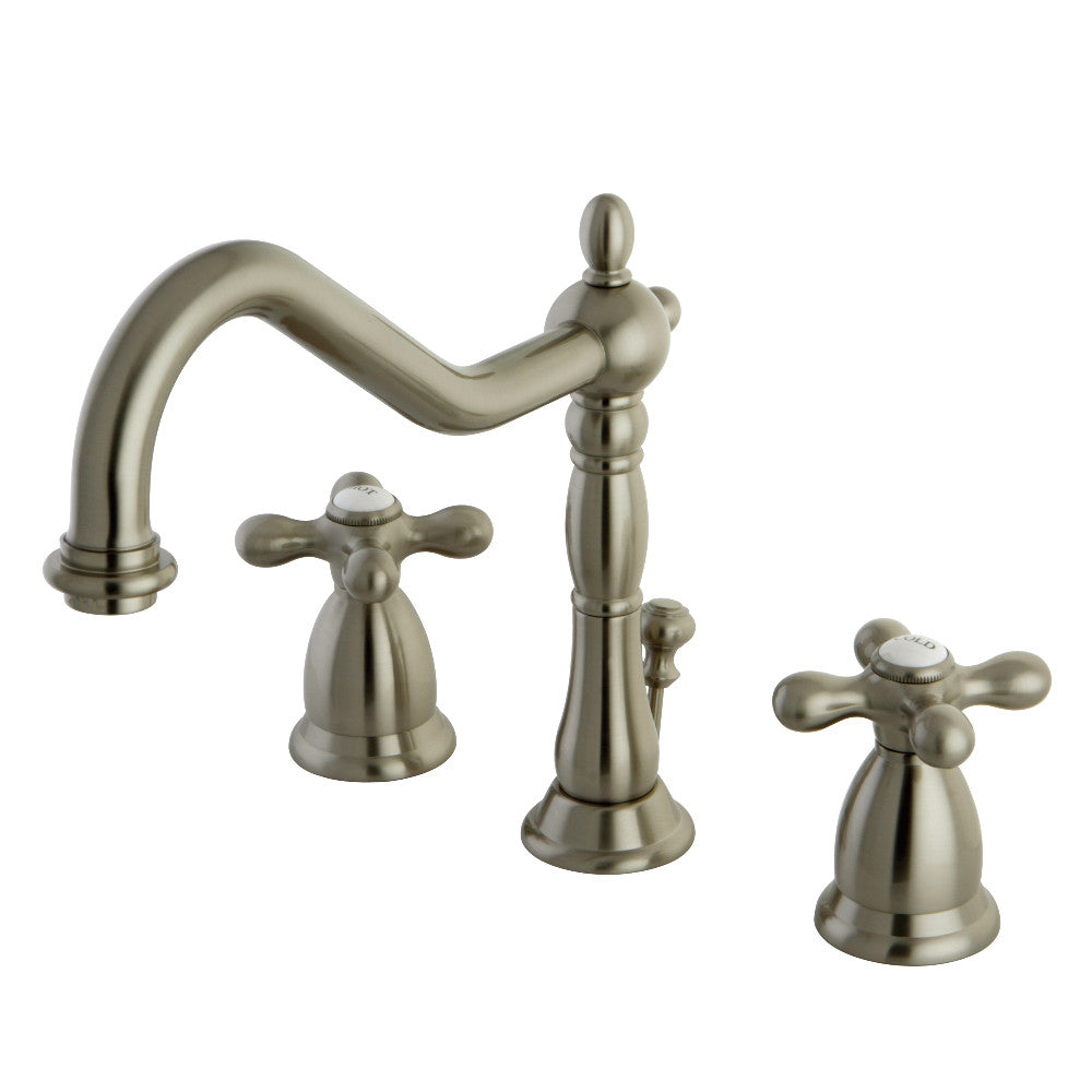 Heritage Widespread Bathroom Faucet in Brushed Nickel
