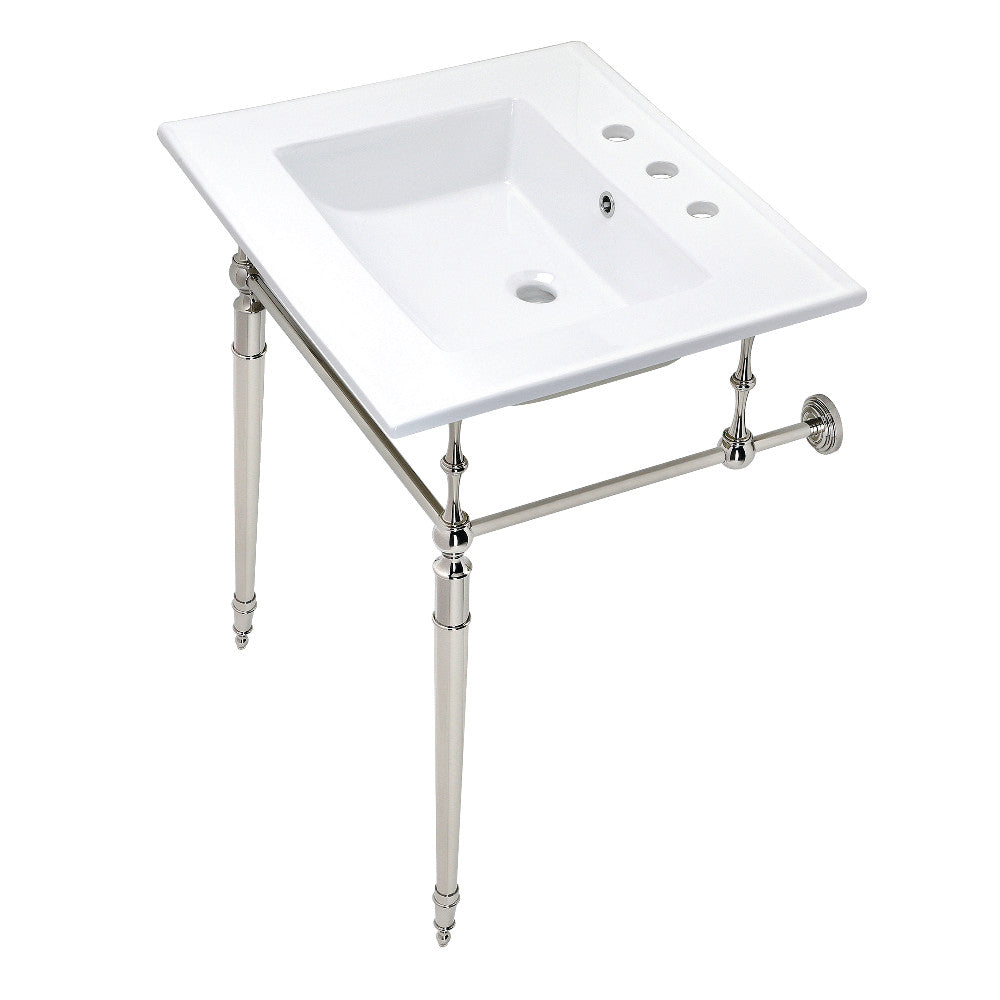 Edwardian 25.19 Inch Console Sink in White