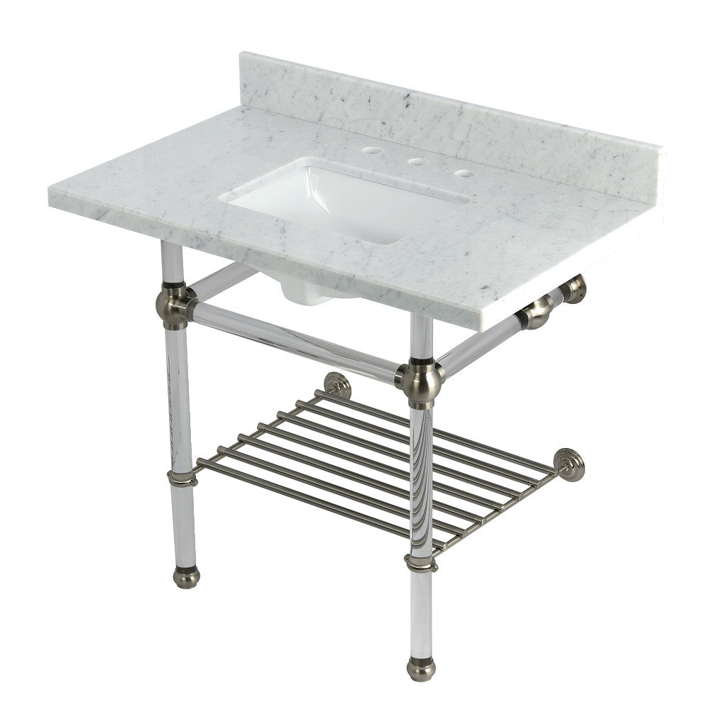 Templeton 36 Inch Console Sink in Carrara Marble