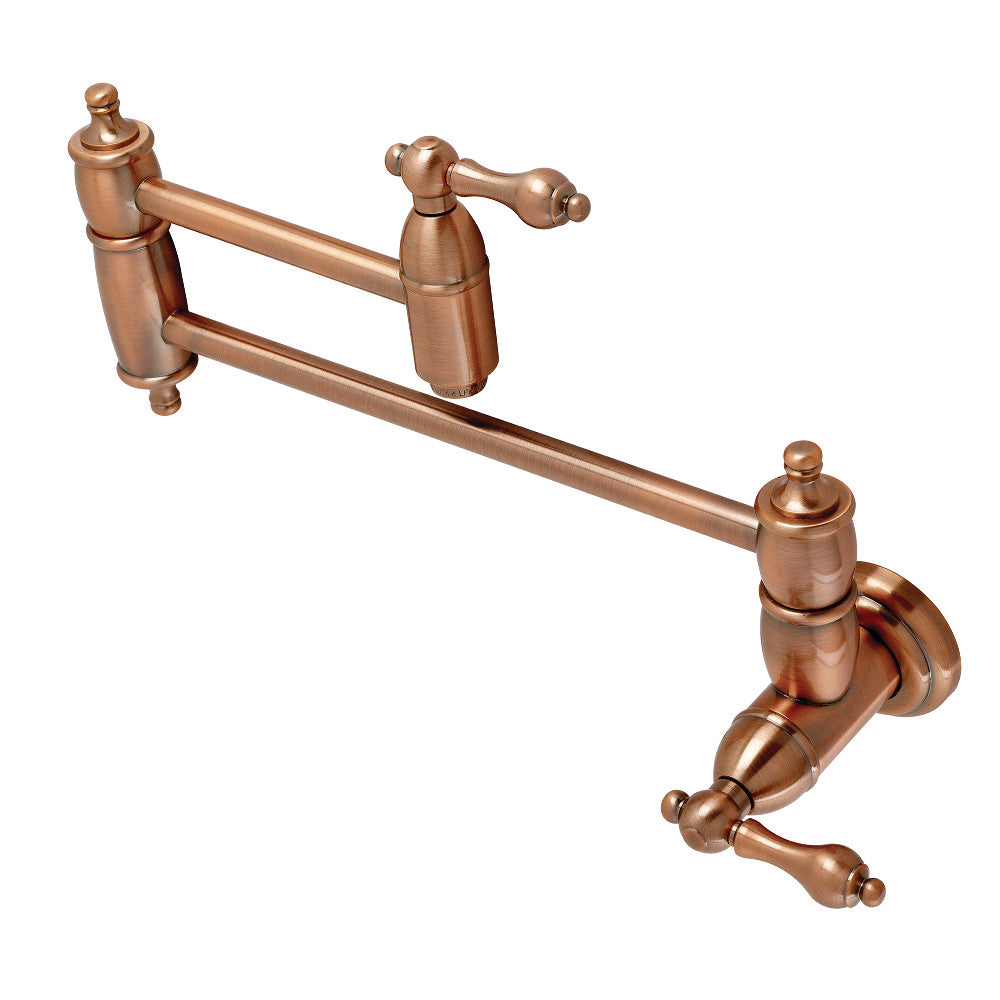 Restoration Pot Filler Faucet in Antique Copper