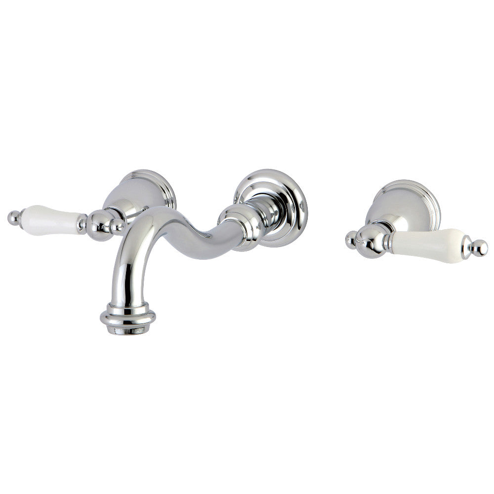 Vintage Wall-Mount Bathroom Faucet in Polished Chrome