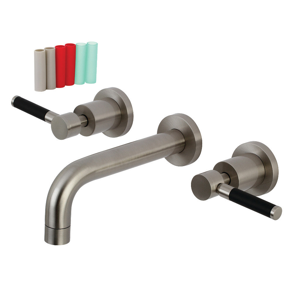 Kaiser Wall-Mount Bathroom Faucet in Brushed Nickel