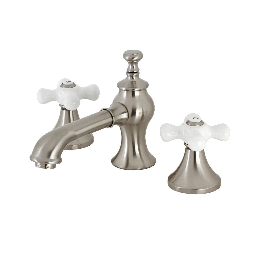 Vintage Widespread Bathroom Faucet in Brushed Nickel