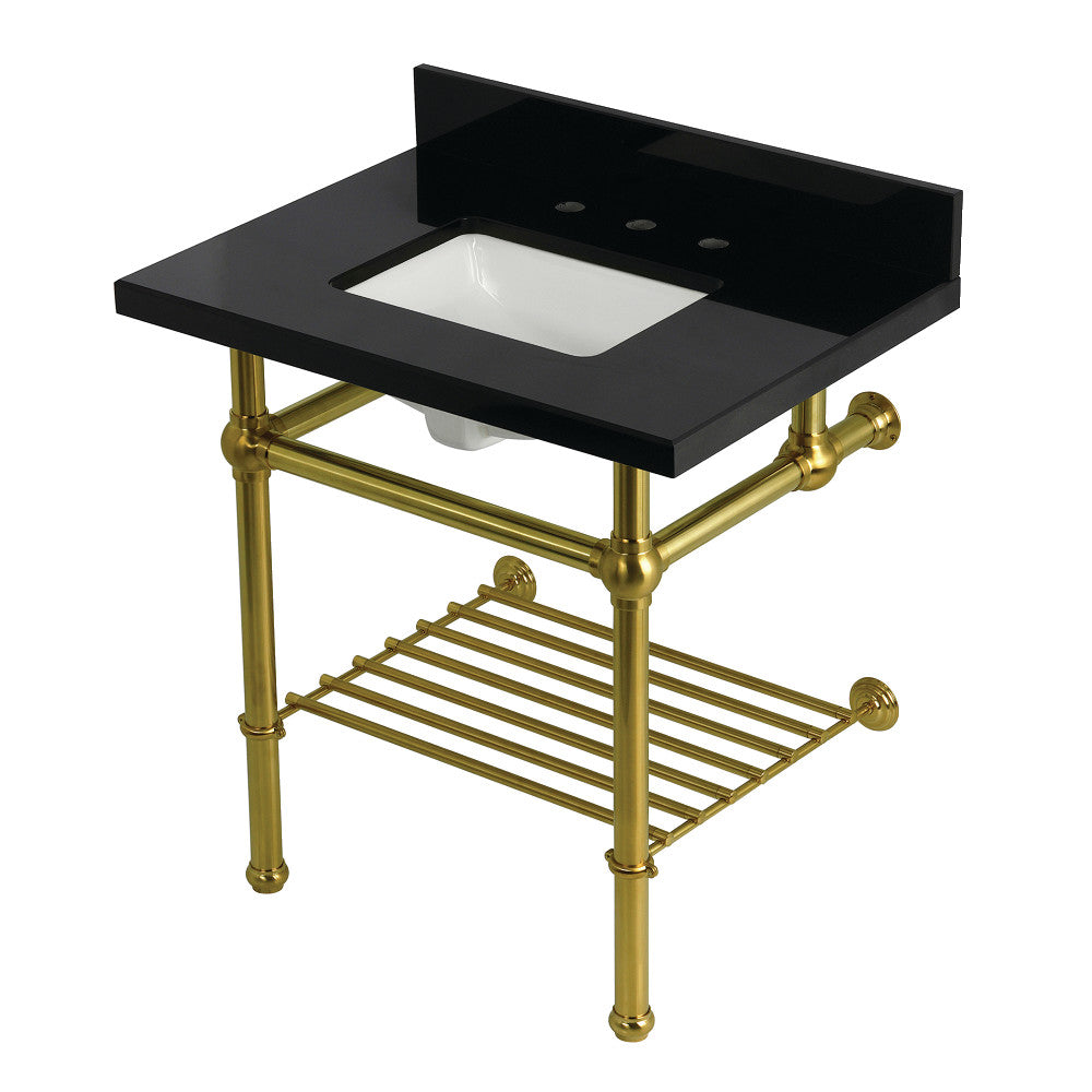 Templeton 30 Inch Console Sink in Brushed Brass