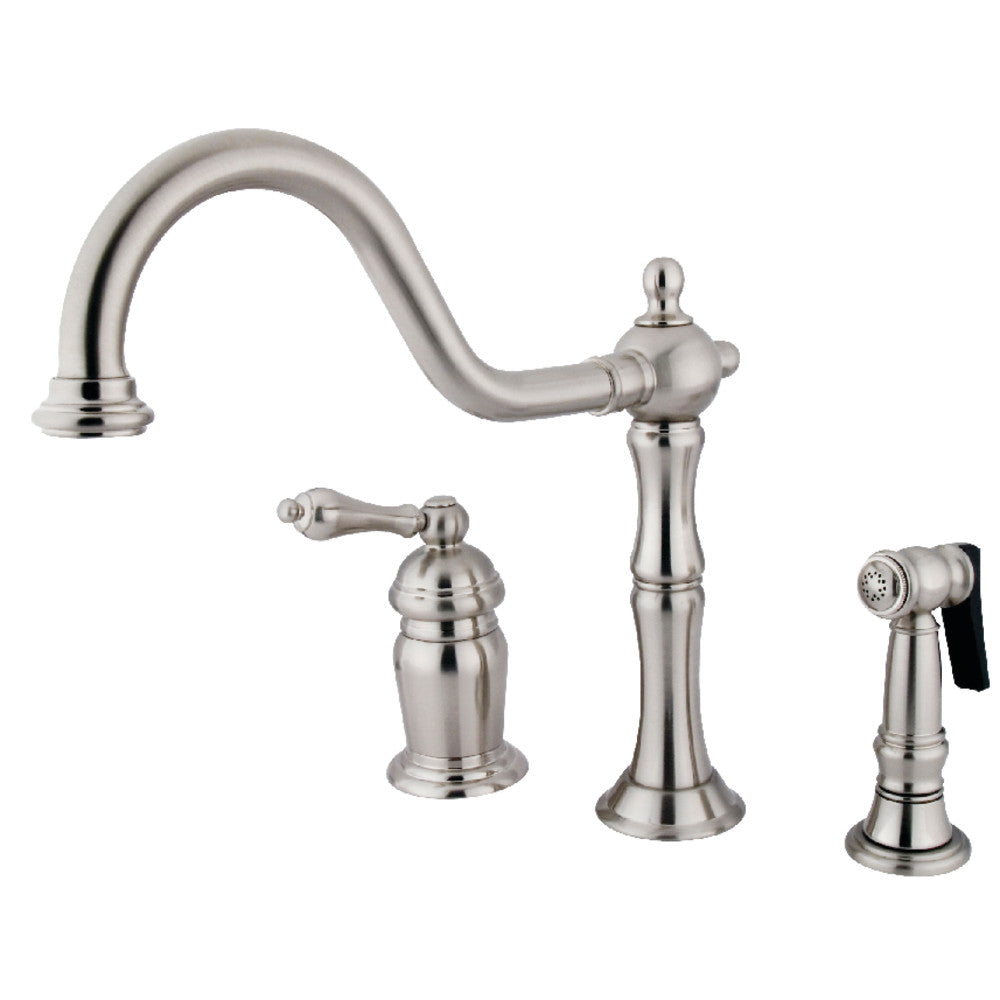Heritage Widespread Kitchen Faucet in Brushed Nickel