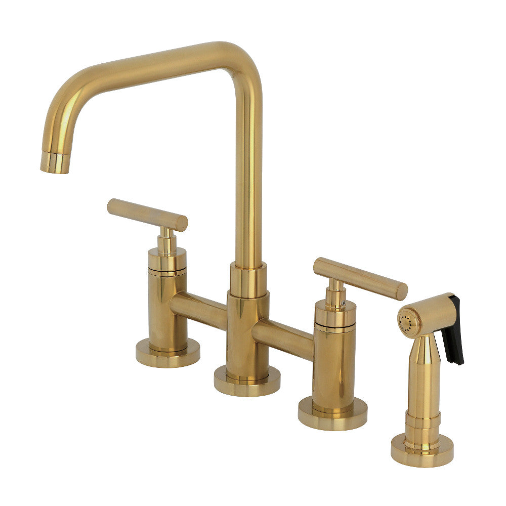 Manhattan Bridge Kitchen Faucet in Brushed Brass