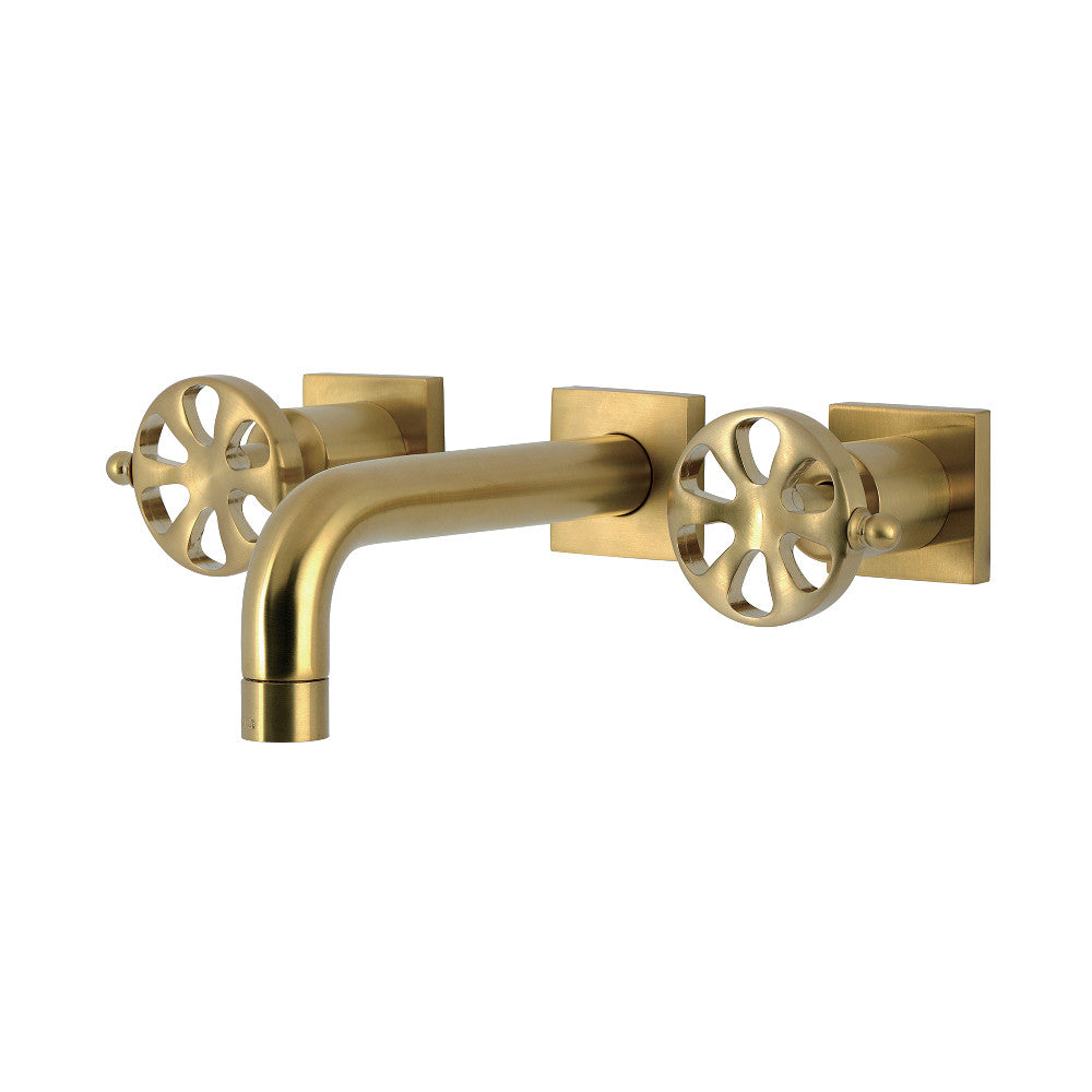 Belknap Wall-Mount Bathroom Faucet in Brushed Brass