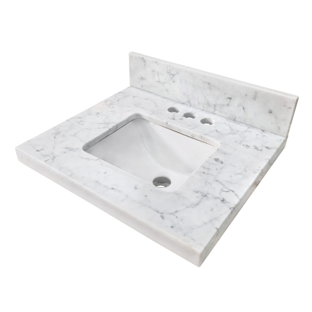 Fredrickson 19 Inch Vanity Sink Top in Carrara White