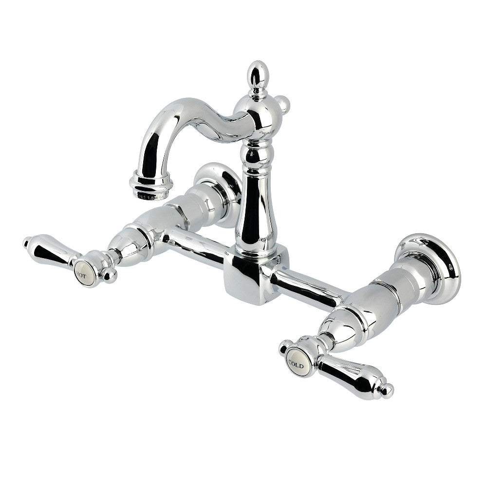 Heirloom Wall Mount Kitchen Faucet in Polished Chrome